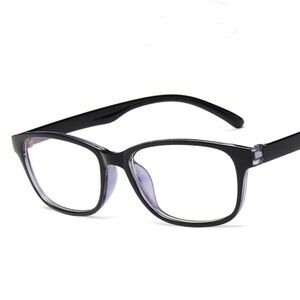 **JAMYA* Black x Blue Square Shaped Eyewear Frames